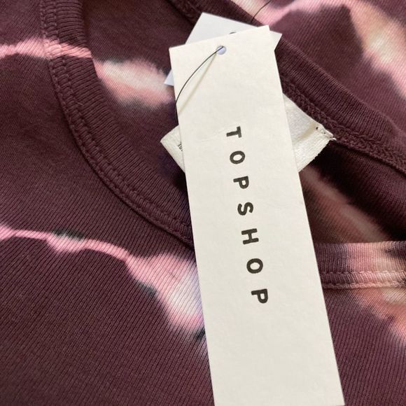 TopShop Purple Crop tee shirt Small NWT - Picture 5 of 7